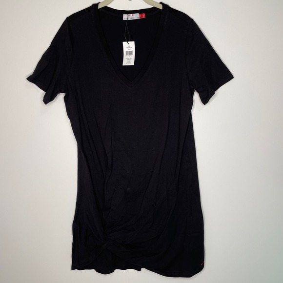 NWT n : philanthropy Women's T-shirt Dress Black Medium - Picture 1 of 6